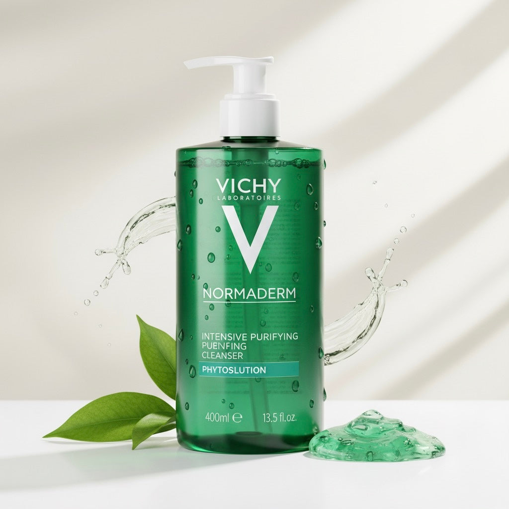 Vichy Normaderm Phytosolution Face Cleanser Gel for Oily/Acne Skin with Salicylic Acid 400ml.