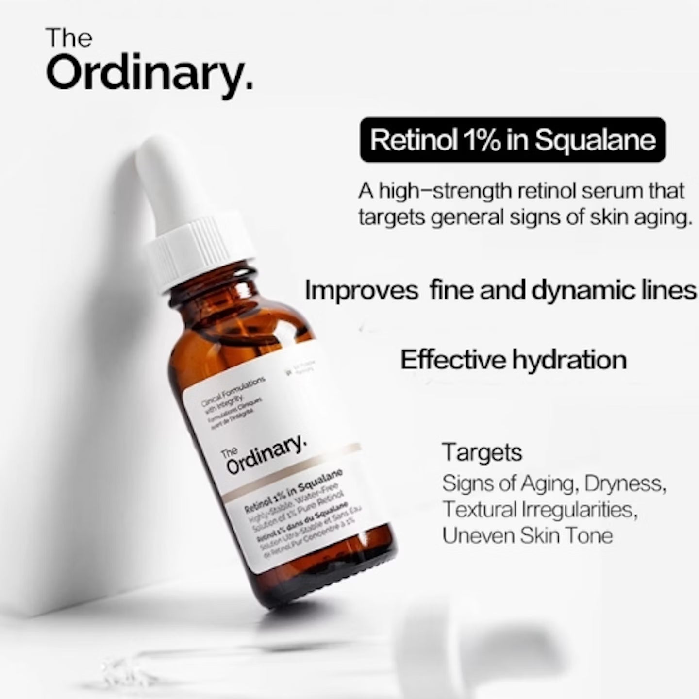 A high-strength retinol serum that targets general signs of skin aging
